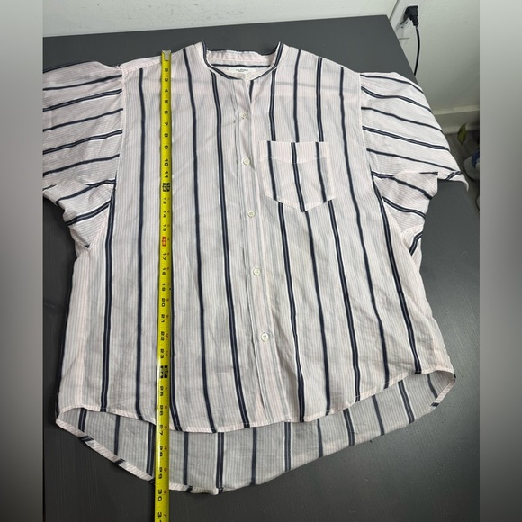 Isabel Marant Etoile Satchell Button Down Top 38 Striped Light Pink - Picture 10 of 12